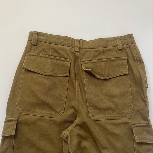 H&M Ankle lenth Cargo Pants Khaki Olive Green 8 - Picture 6 of 12